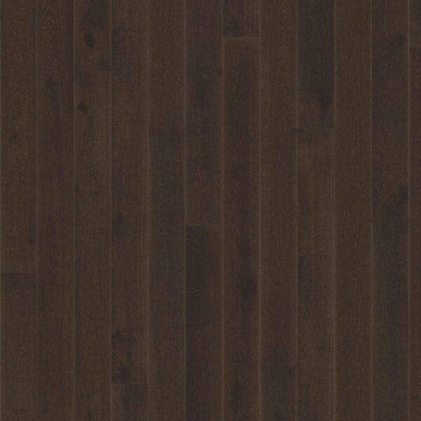 Close up of Kahrs Oak Nouveau Black Prefinished Hardwood.