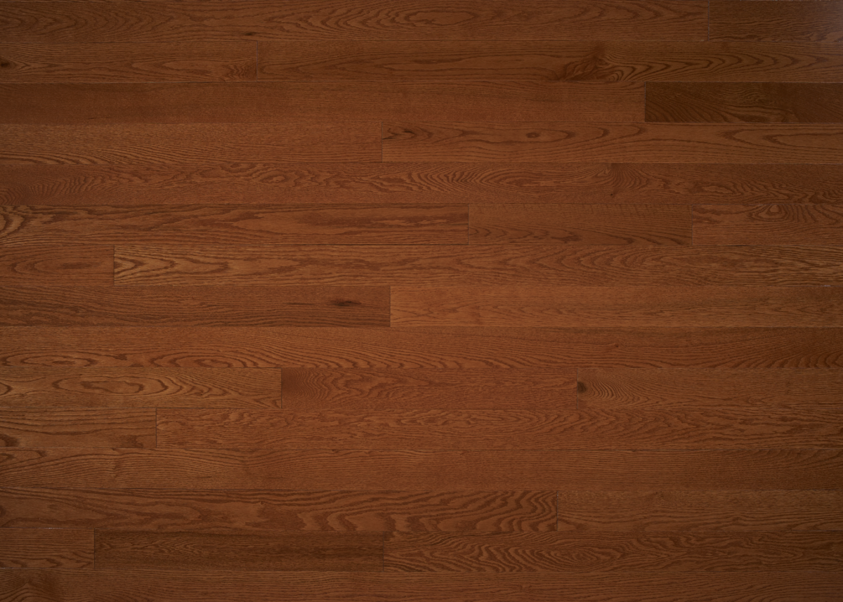 Close up of Appalachian Auburn Red Oak Excel Prefinished Hardwood.