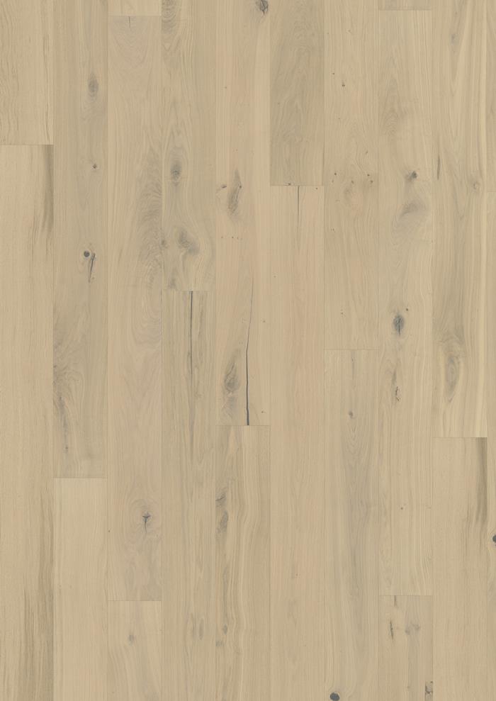 Close up of Kahrs Frosted Oat Plank Prefinished Hardwood.