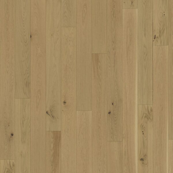 Close up of Kahrs Oak Biscotti Prefinished Hardwood.