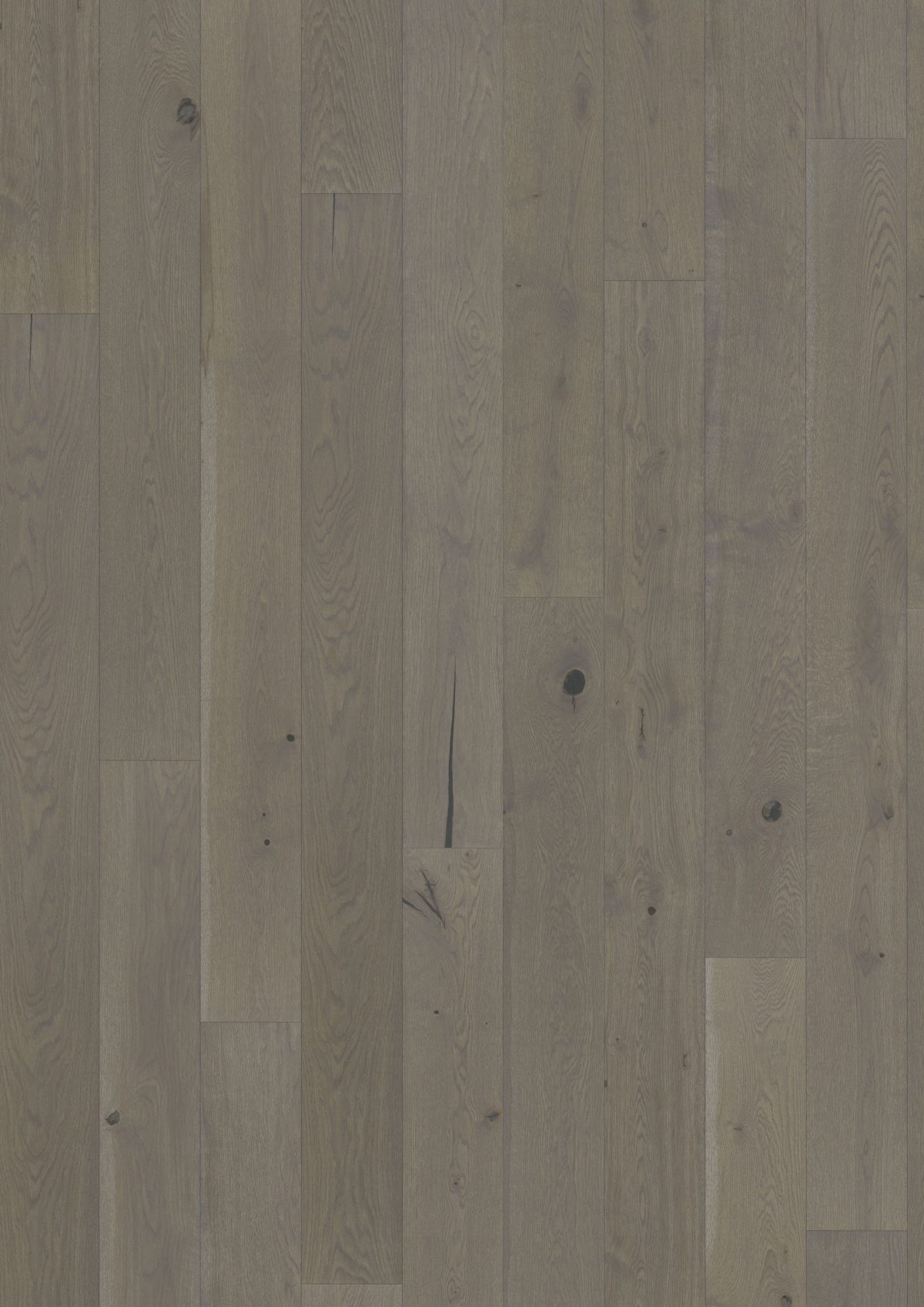 Close up of Kahrs Pearl Grey Plank Prefinished Hardwood.