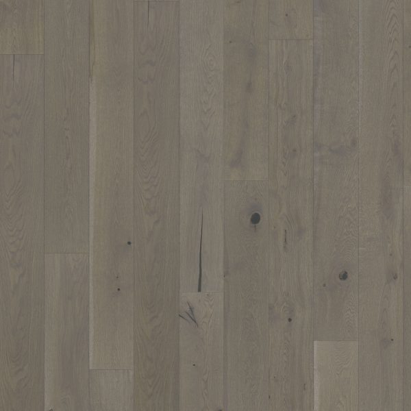 Close up of Kahrs Pearl Grey Plank Prefinished Hardwood.