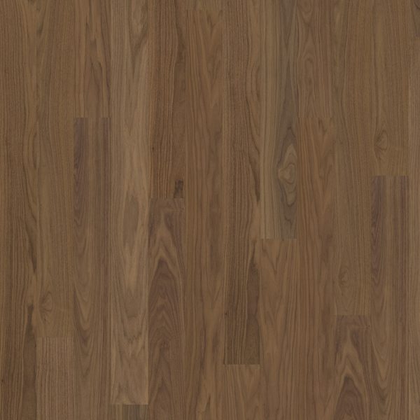 Close up of Kahrs Pure Walnut Wide Prefinished Hardwood.