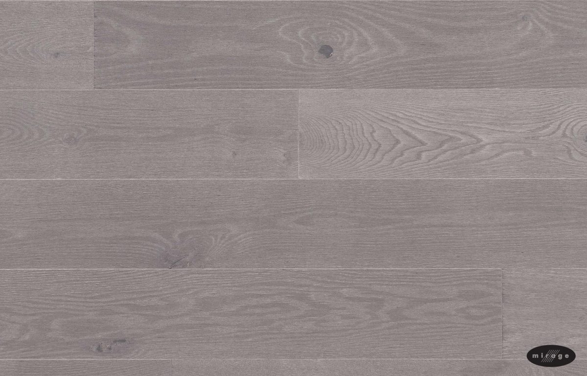 Close up of Mirage Red Oak Hopscotch Character Brushed Prefinished Hardwood.