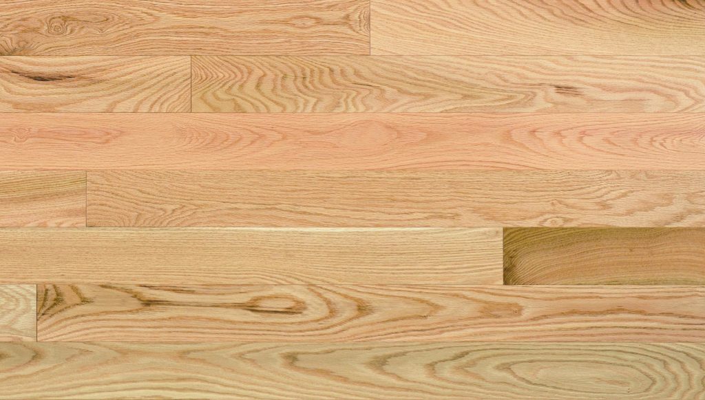 Close up of Mirage Red Oak Natural Exclusive Smooth Prefinished Hardwood.