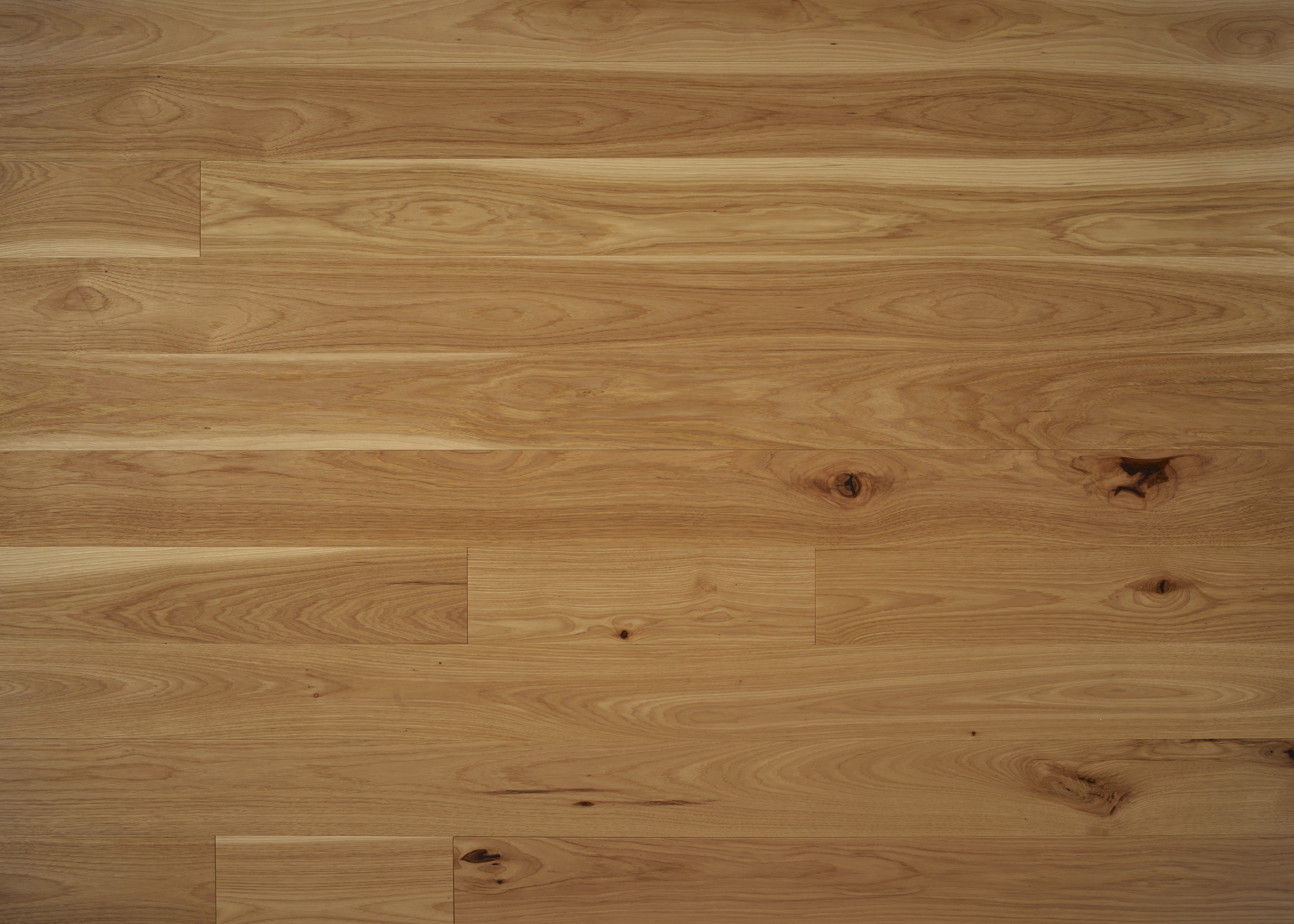 Close up of Appalachian Natural Hickory Excel Prefinished Hardwood.