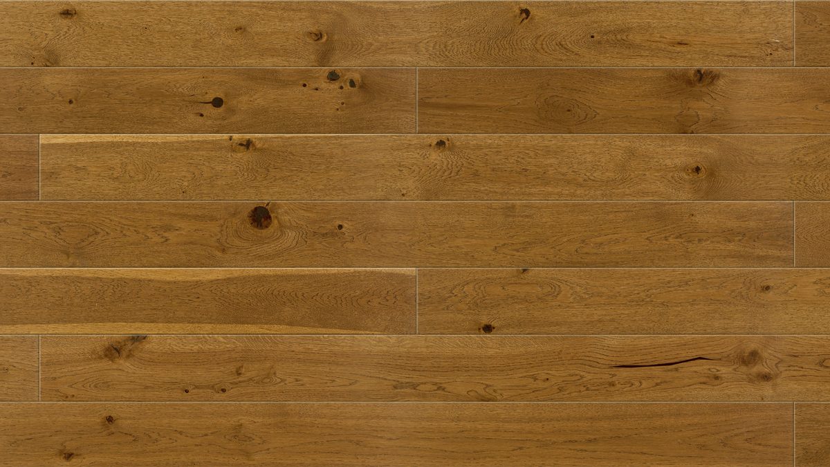 Close up of Barlinek Oak Canele Prefinished Hardwood.