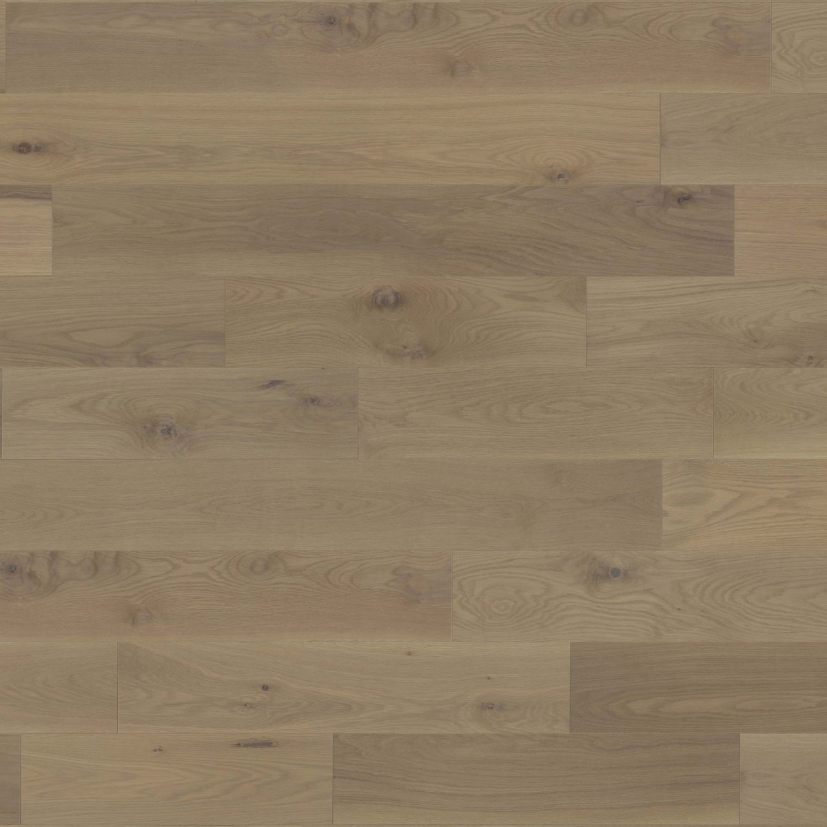 Close up of Mirage White Oak Maud Character Prefinished Hardwood.