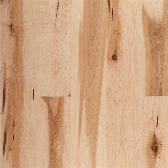 Close up of Maple 2nd Grade Solid Unfinished Hardwood.