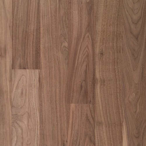 Close up of Walnut Select & Better Solid Unfinished Hardwood.